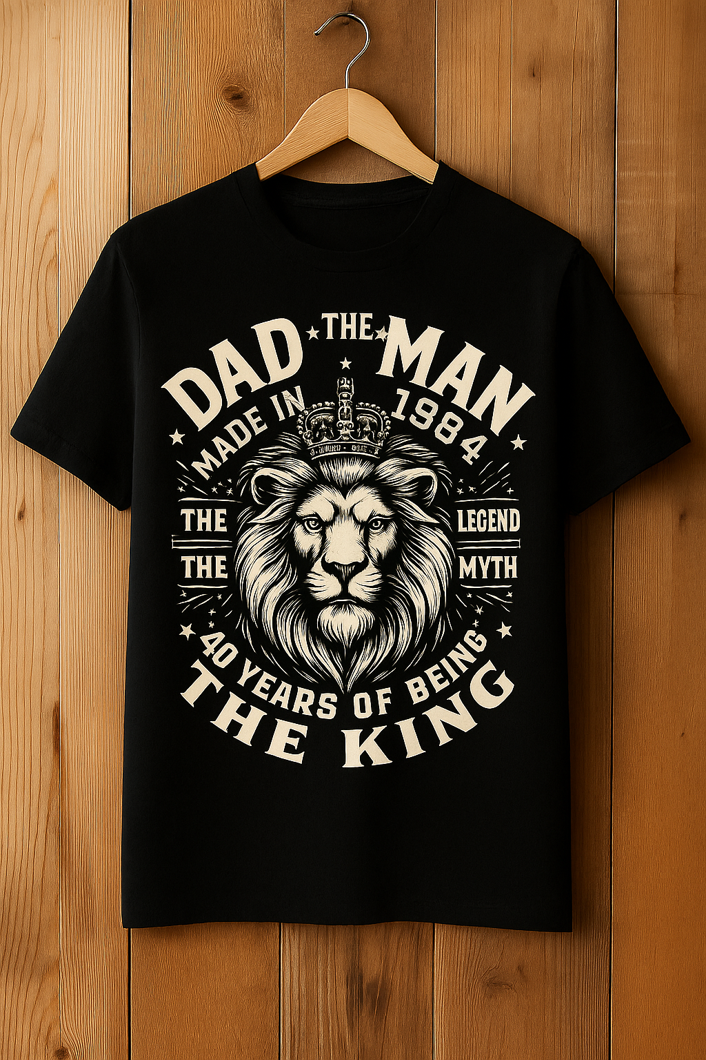 Lion Crown Dad T-Shirt | The Legend