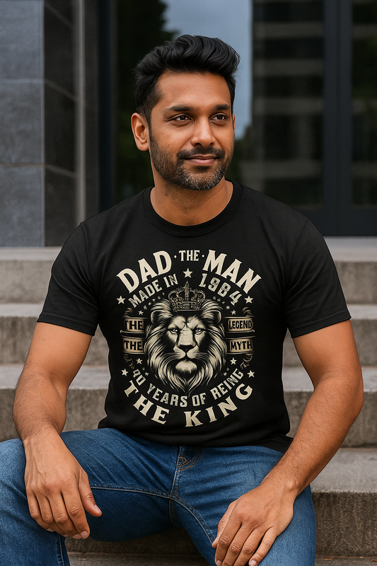 Lion Crown Dad T-Shirt | The Legend