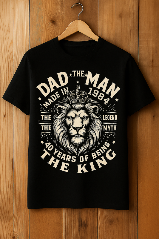 Lion Crown Dad T-Shirt | The Legend